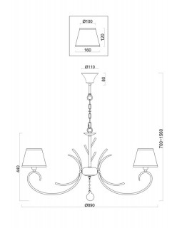 Подвесная люстра Freya FR2013PL-08G-foto2
