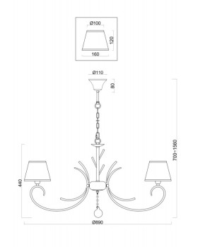 Подвесная люстра Freya FR2013PL-08G-foto2