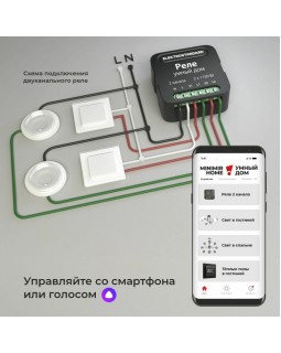 Wi-Fi реле Elektrostandard 76007/00 реле Умный дом черный-foto4