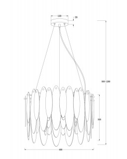Подвесная люстра Freya FR5217PL-05FG-foto5