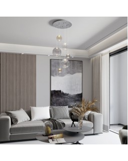 Подвесная люстра Eurosvet 50230 LED хром-foto4