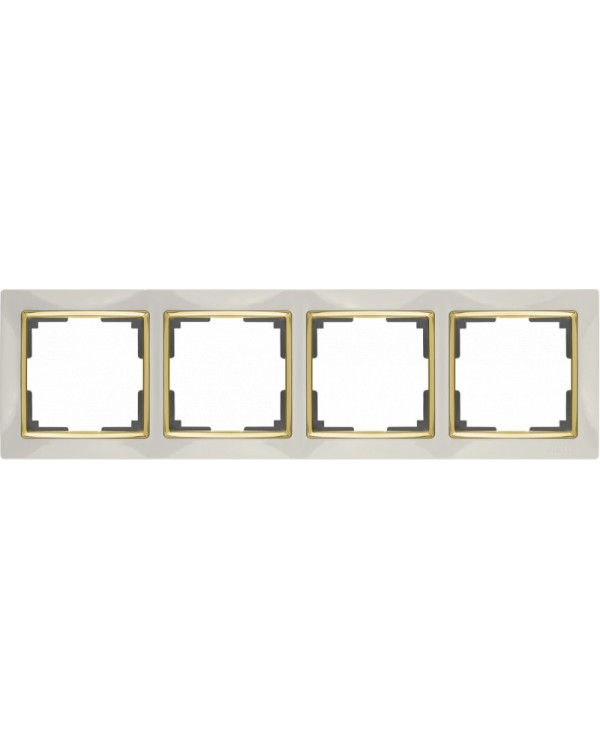 Рамка Werkel WL03-Frame-04-ivory-GD (слоновая кость/золото)
