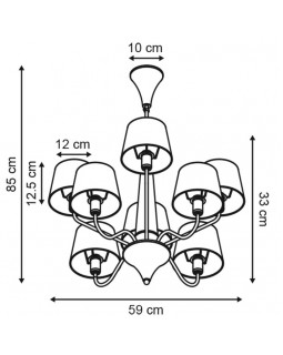 Подвесная люстра ARTE Lamp A1528LM-5WH-foto4