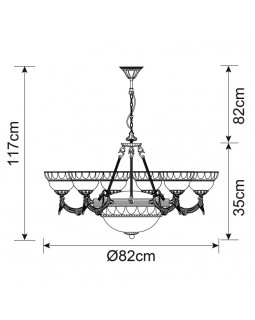 Подвесная люстра ARTE Lamp A3777LM-6-2AB-foto5