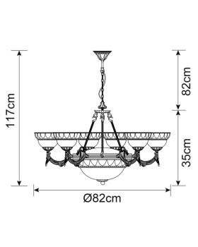 Подвесная люстра ARTE Lamp A3777LM-6-2AB-foto5