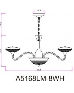 Подвесная люстра ARTE Lamp A5168LM-8WH-foto5