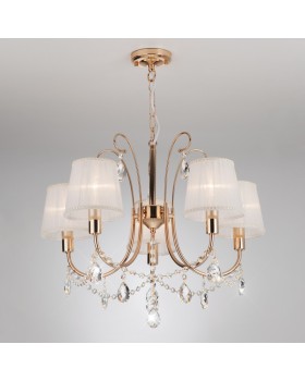 Подвесная люстра Eurosvet 10087/5 золото/прозрачный хрусталь Strotskis-foto2
