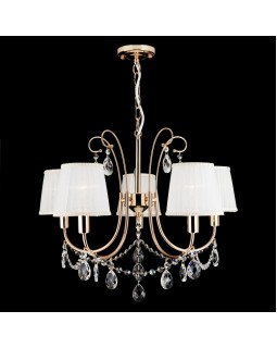 Подвесная люстра Eurosvet 10087/5 золото/прозрачный хрусталь Strotskis-foto4