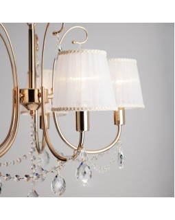 Подвесная люстра Eurosvet 10087/5 золото/прозрачный хрусталь Strotskis-foto7