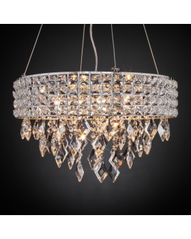 Подвесная люстра Eurosvet 10115/5 хром/прозрачный хрусталь Strotskis-foto2