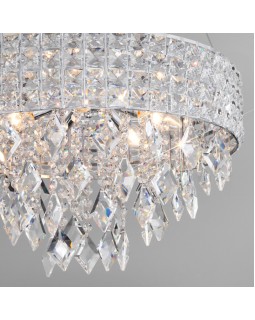 Подвесная люстра Eurosvet 10115/5 хром/прозрачный хрусталь Strotskis-foto3