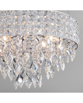 Подвесная люстра Eurosvet 10115/5 хром/прозрачный хрусталь Strotskis-foto3