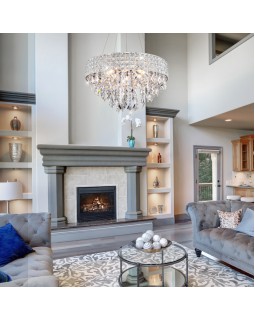 Подвесная люстра Eurosvet 10115/5 хром/прозрачный хрусталь Strotskis-foto4