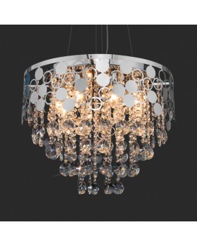 Подвесная люстра Eurosvet 10114/8 хром/прозрачный хрусталь Strotskis-foto3