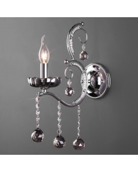 Бра Eurosvet 10107/1 хром/дымчатый хрусталь Strotskis-foto2