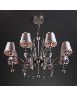 Подвесная люстра Eurosvet 10089/8 сатин-никель/прозрачный хрусталь Strotskis-foto4