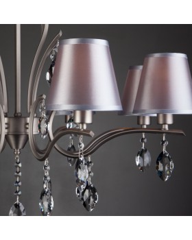 Подвесная люстра Eurosvet 10089/8 сатин-никель/прозрачный хрусталь Strotskis-foto5