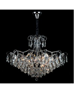 Подвесная люстра Eurosvet 10080/12 хром/прозрачный хрусталь Strotskis-foto2