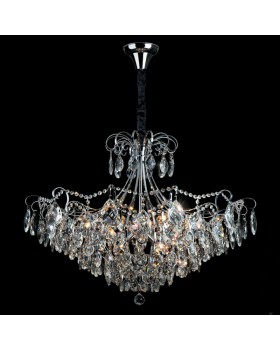 Подвесная люстра Eurosvet 10080/12 хром/прозрачный хрусталь Strotskis-foto2