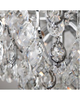 Подвесная люстра Eurosvet 10080/12 хром/прозрачный хрусталь Strotskis-foto3