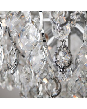 Подвесная люстра Eurosvet 10080/12 хром/прозрачный хрусталь Strotskis-foto3