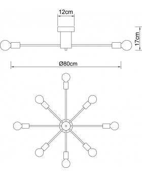 Люстра на штанге ARTE Lamp A6702PL-8WH-foto5