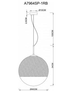 Подвесной светильник ARTE Lamp A7964SP-1RB-foto3