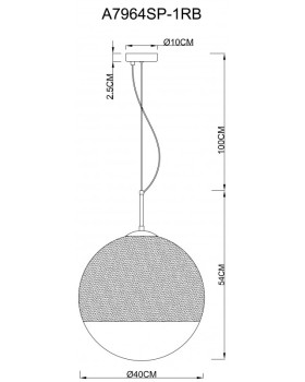 Подвесной светильник ARTE Lamp A7964SP-1RB-foto3