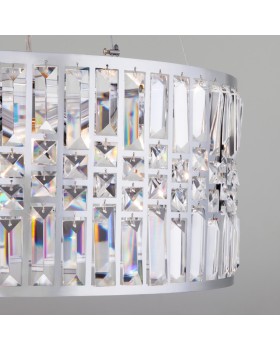 Подвесная люстра Eurosvet 10125/5 хром/прозрачный хрусталь Strotskis Smart (10116/5)-foto2