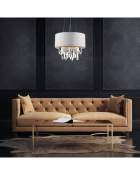 Подвесная люстра Eurosvet 10122/6 хром/прозрачный хрусталь Strotskis Smart (10106/6)-foto2