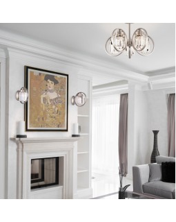 Бра Eurosvet 10128/1 сатин-никель/прозрачный хрусталь Strotskis (10095/1)-foto4