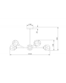 Люстра на штанге Freya FR5114PL-06BZ-foto3