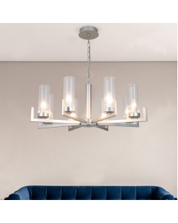 Подвесная люстра Eurosvet 60133/8 серебро-foto2