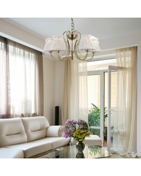 Подвесная люстра Eurosvet 60061/5 античная бронза-foto5