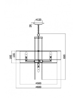 Подвесная люстра Maytoni MOD151PL-05G-foto3