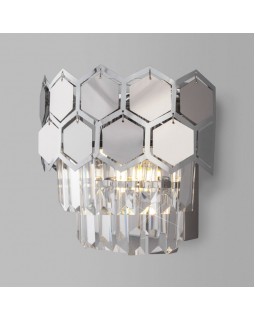 Бра Eurosvet 10124/2 хром/прозрачный хрусталь Strotskis (10113/2)-foto7