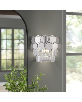 Бра Eurosvet 10124/2 хром/прозрачный хрусталь Strotskis (10113/2)-foto9