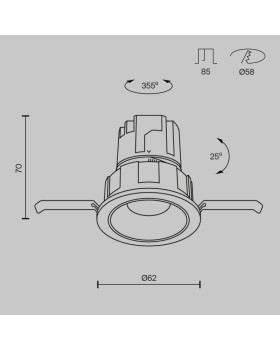 Встраиваемый светильник Maytoni Technical DL057-7W4K-B-foto12