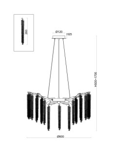 Подвесная люстра Freya FR1010PL-08G-foto2
