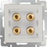 Розетка Werkel WL03-AUDIOx4 ivory (слоновая кость)