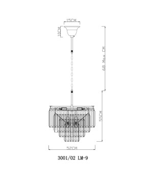 Подвесная люстра Divinare 3001/02 LM-9-foto3