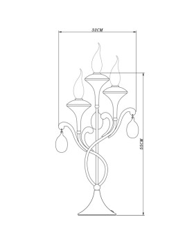 Настольная лампа ARTE Lamp A3239LT-3WH-foto4