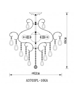 Люстра на штанге ARTE Lamp A3703PL-10GA-foto4