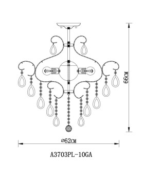 Люстра на штанге ARTE Lamp A3703PL-10GA-foto4