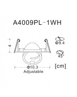 Встраиваемый светильник ARTE Lamp A4009PL-1WH-foto2