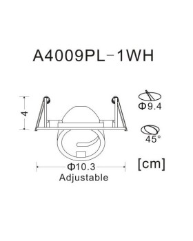 Встраиваемый светильник ARTE Lamp A4009PL-1WH-foto2