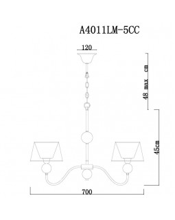 Подвесная люстра ARTE Lamp A4011LM-5CC-foto4