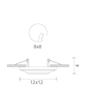 Встраиваемый светильник ARTE Lamp A5307PL-1WH-foto2