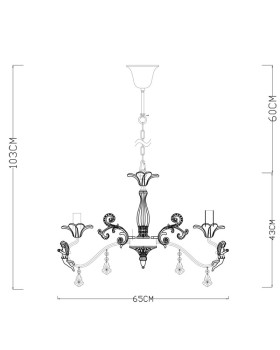 Подвесная люстра ARTE Lamp A5349LM-5WH-foto4