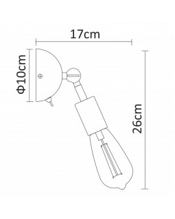 Бра ARTE Lamp A9190AP-1BK-foto2